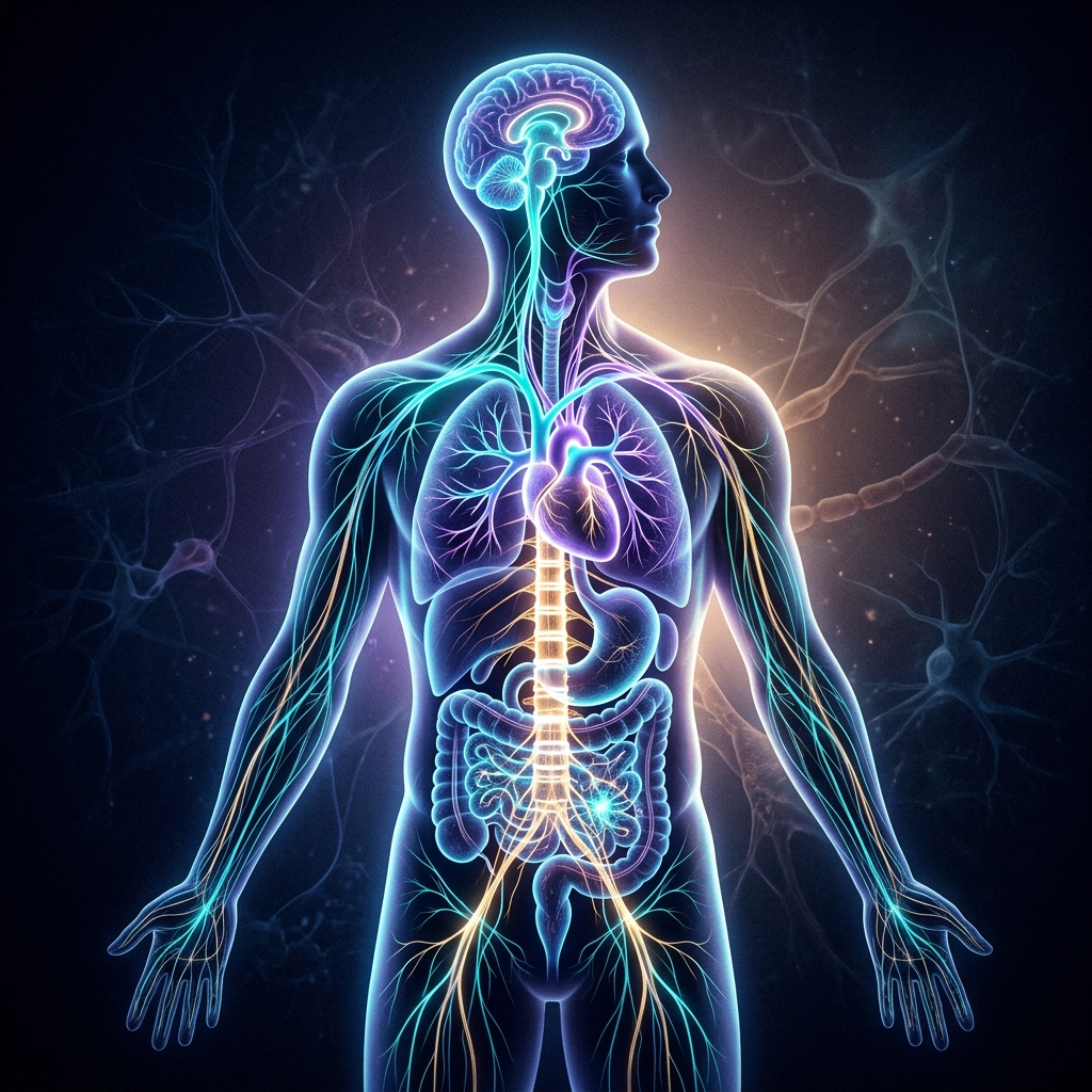 Full-body autonomic nervous system illustration